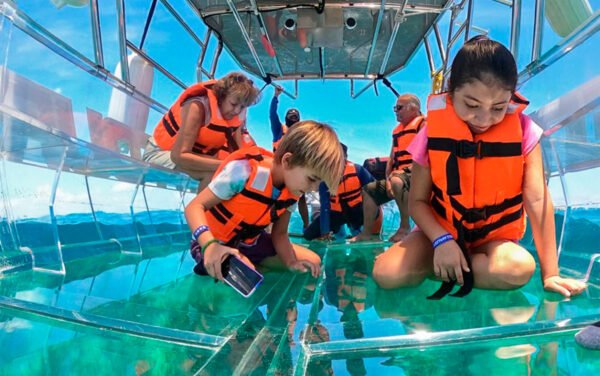 Tour a Cozumel con Snorkel en El Cielo y Bote Transparente, Clear Bote Cozumel