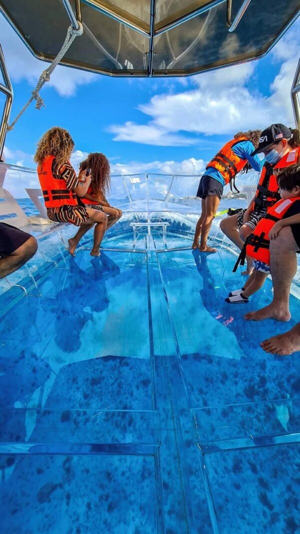 Tour a Cozumel con Snorkel en El Cielo y Bote Transparente, Clear Bote Cozumel
