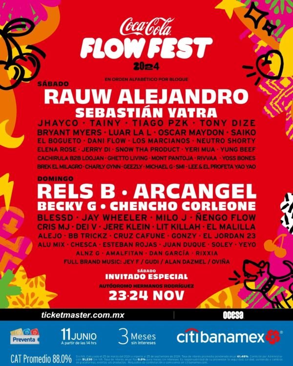 Entradas y Tickets Coca Cola Flow Fest 2024 CDMX